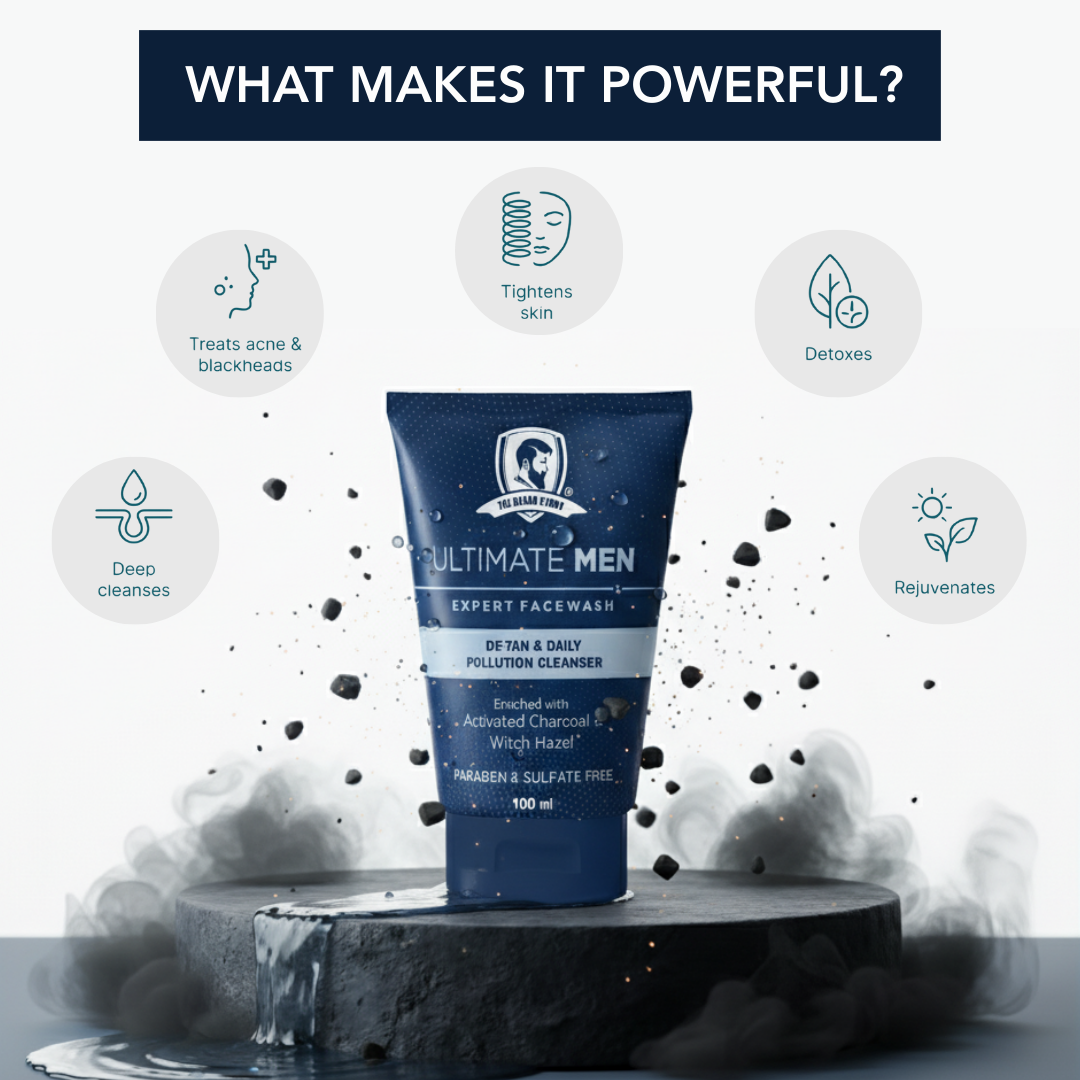 Facewash with Activated Charcoal | For Men | Anti Pollution & Dirt Absorbent | 100g