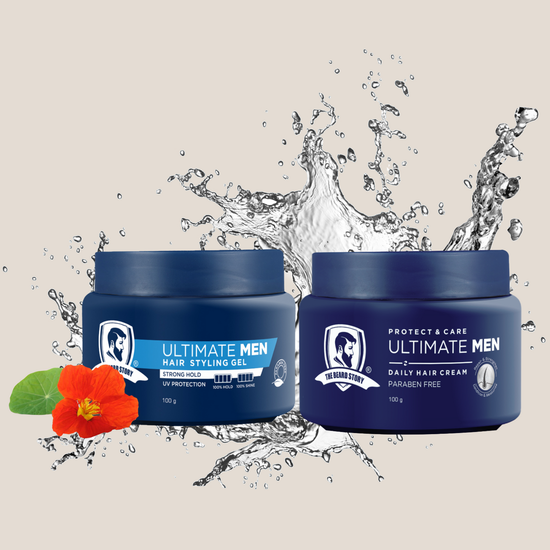 Hair Styling Combo | For Men | (Hair Cream &amp; Hair Styling Gel) Strong Hold &amp; Non Sticky | Strong &amp; Nourished Hair