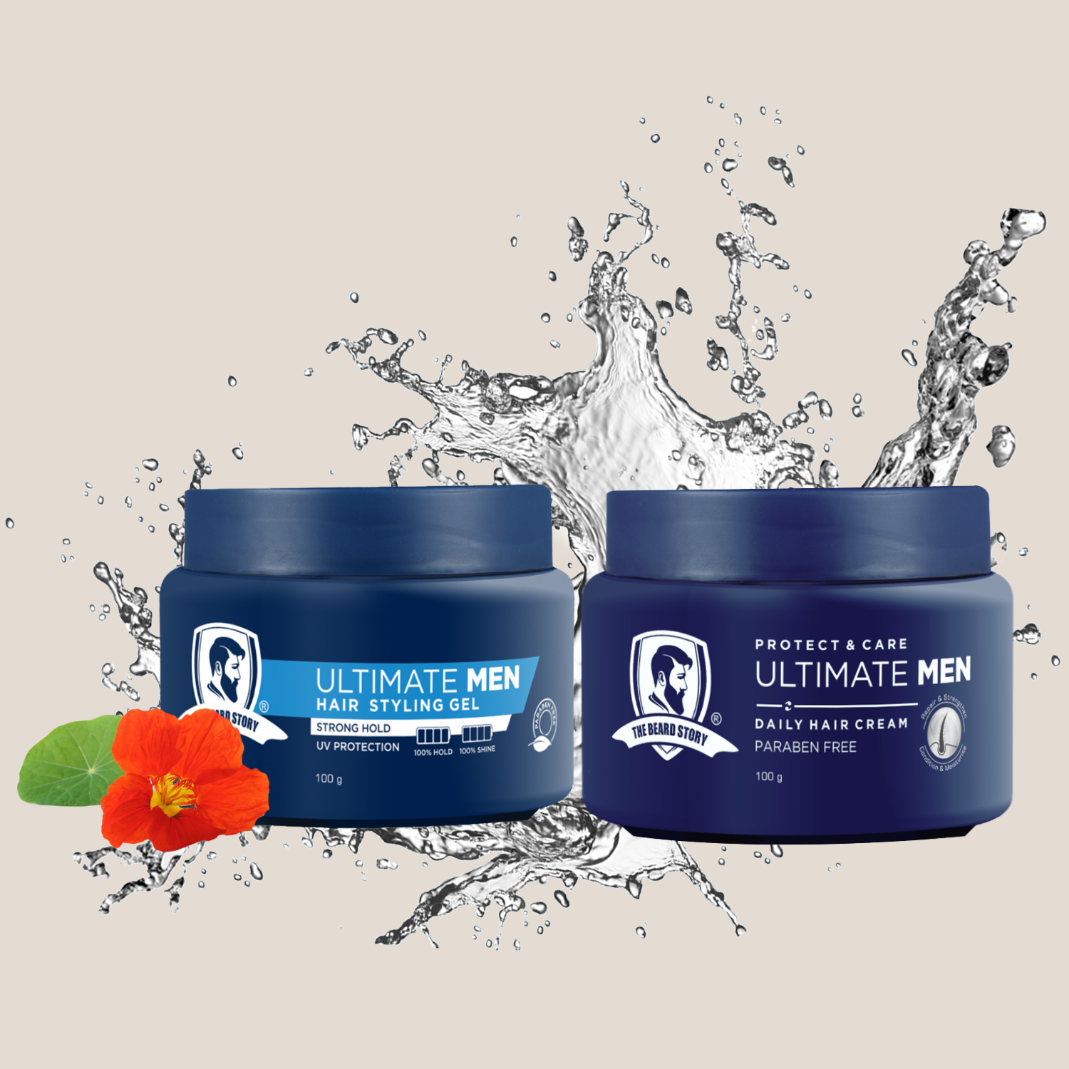 Hair Styling Combo | For Men | (Hair Cream & Hair Styling Gel) Strong Hold & Non Sticky | Strong & Nourished Hair