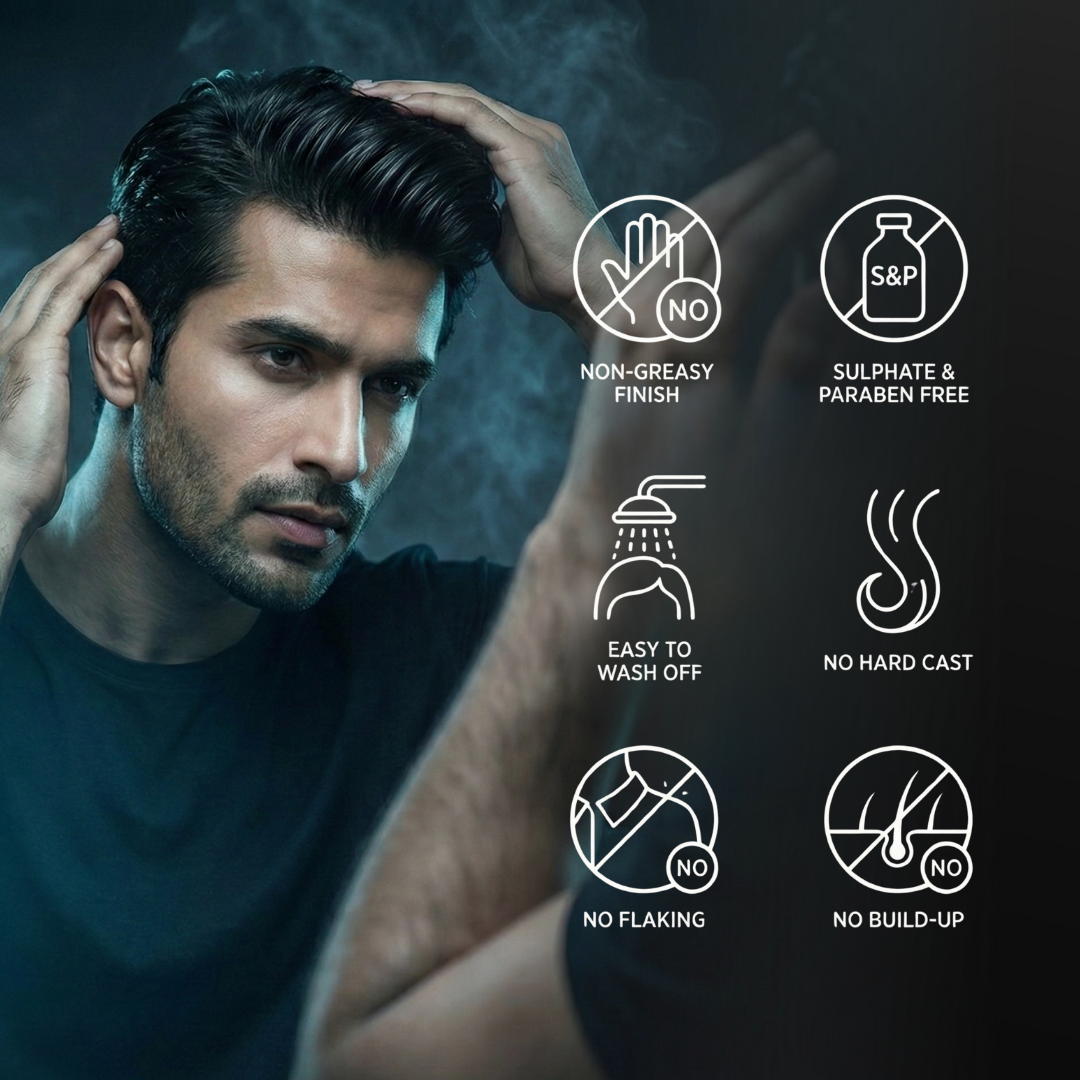 Hair Styling Gel for Men | Medium Hold | UV Protection | Long Lasting Shine | Non Sticky | 100g