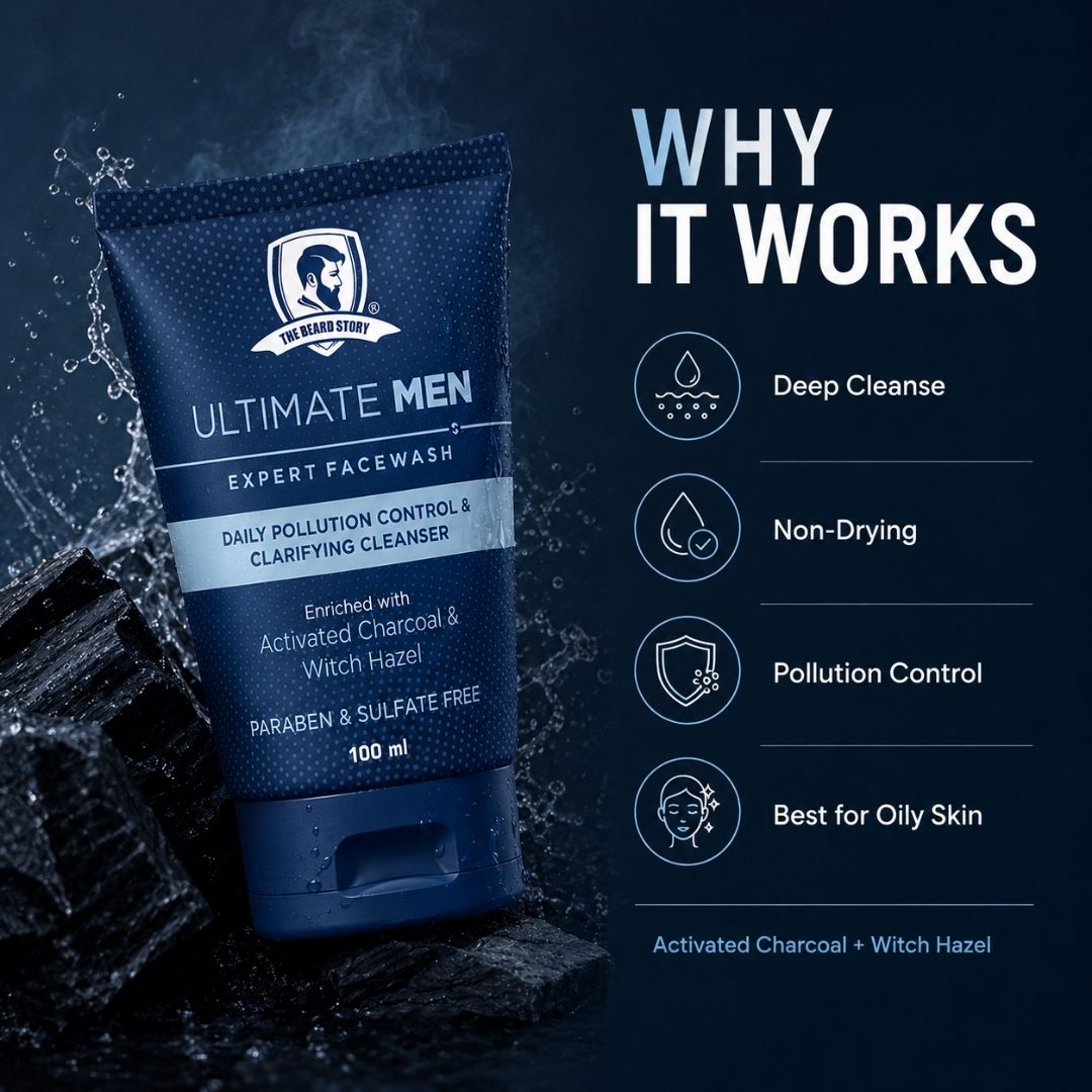 Facewash with Activated Charcoal | For Men | Anti Pollution & Dirt Absorbent | 100g