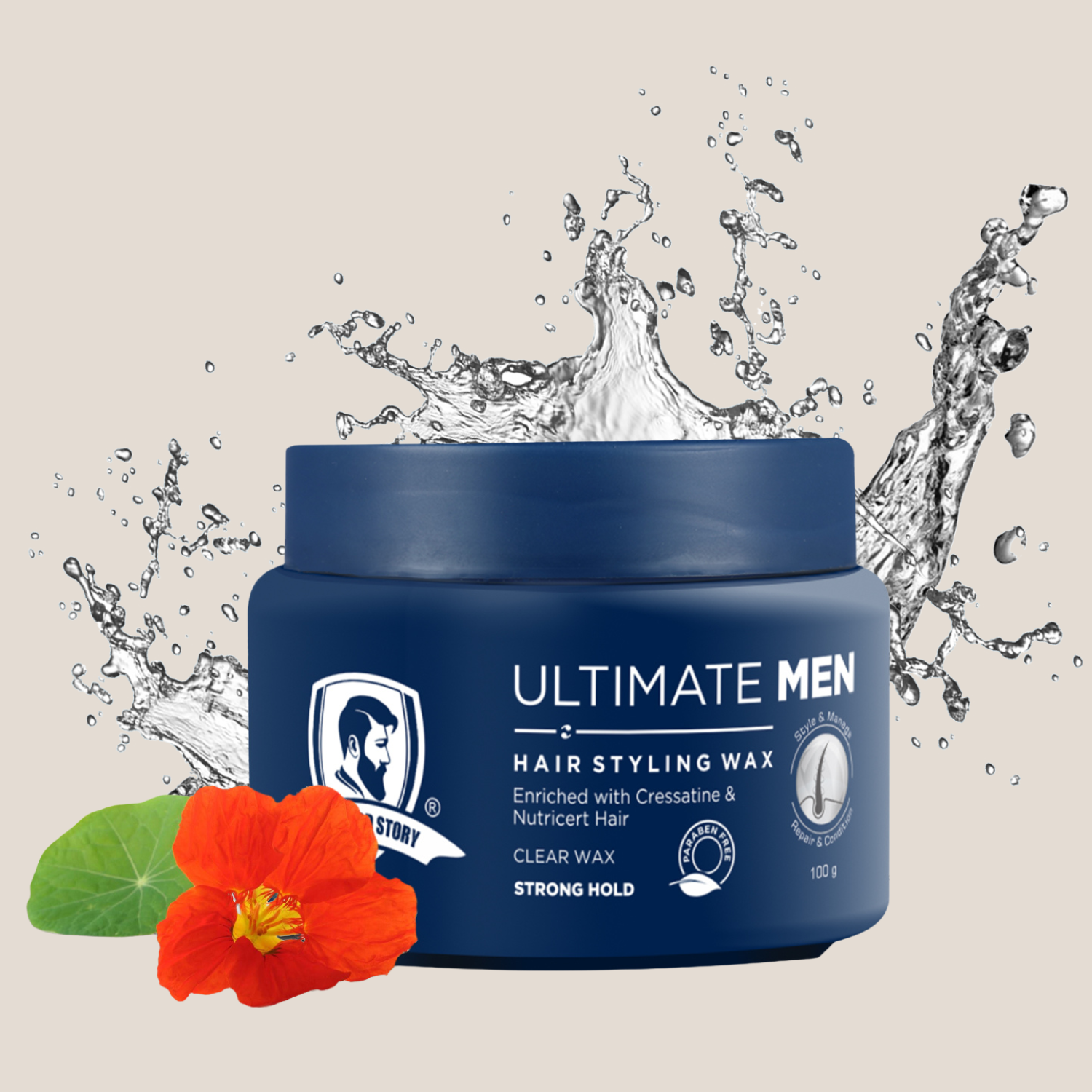 The Beard Story Ultimate Men Hair Styling Wax 100g The Beardstory