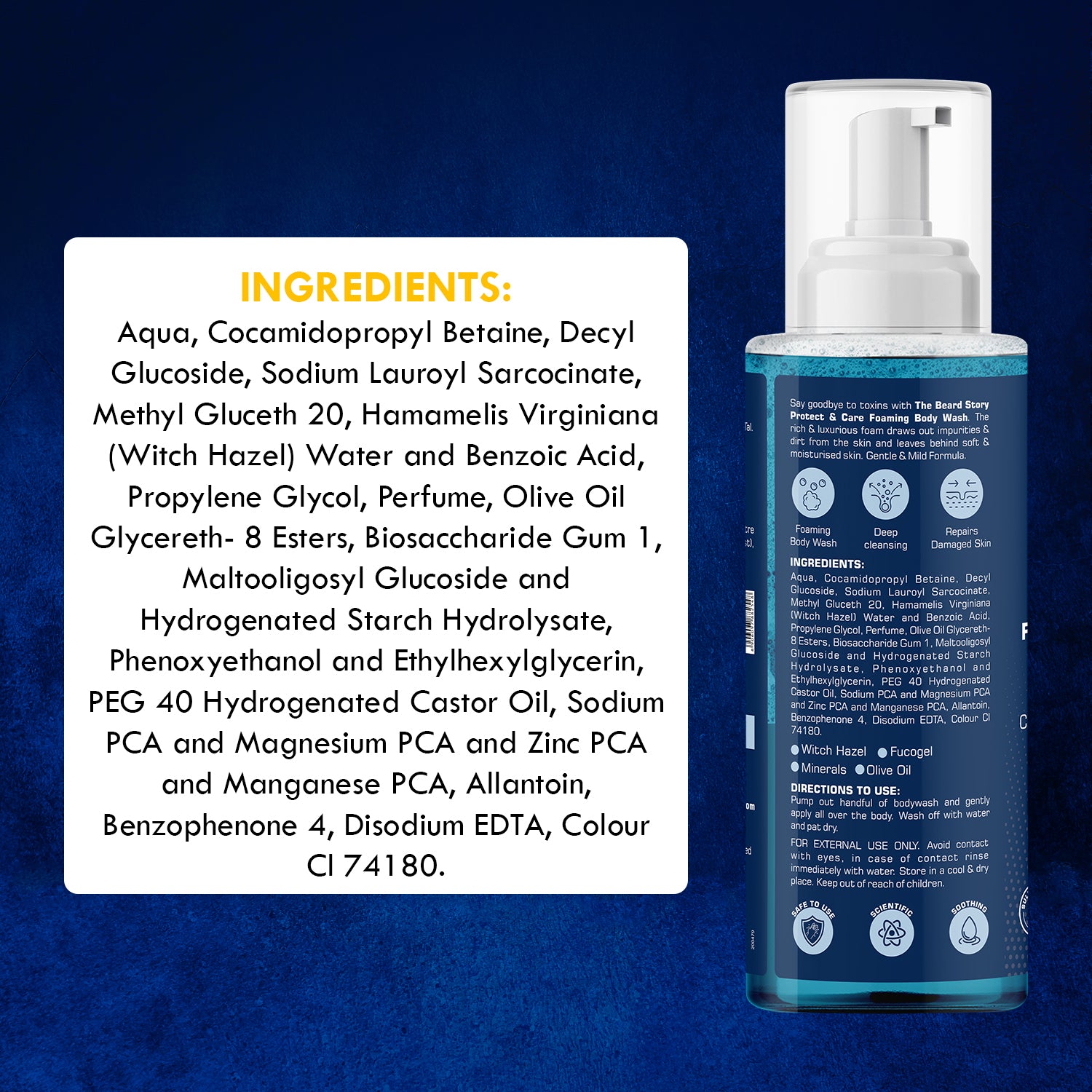 The Beard Story Protect & Care Foaming Body Wash. 500ml