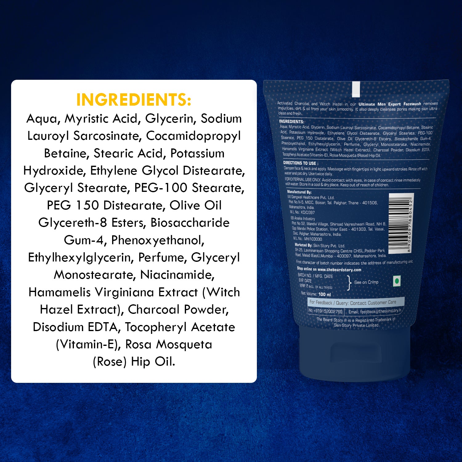 Facewash with Activated Charcoal | For Men | Anti Pollution & Dirt Absorbent | 100g
