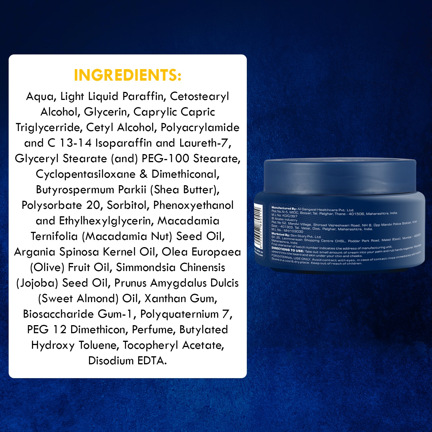 Beard Softener Cream | For Men | For Dry & Rough Beard | Vitamin E & Argan Oil | 50gm