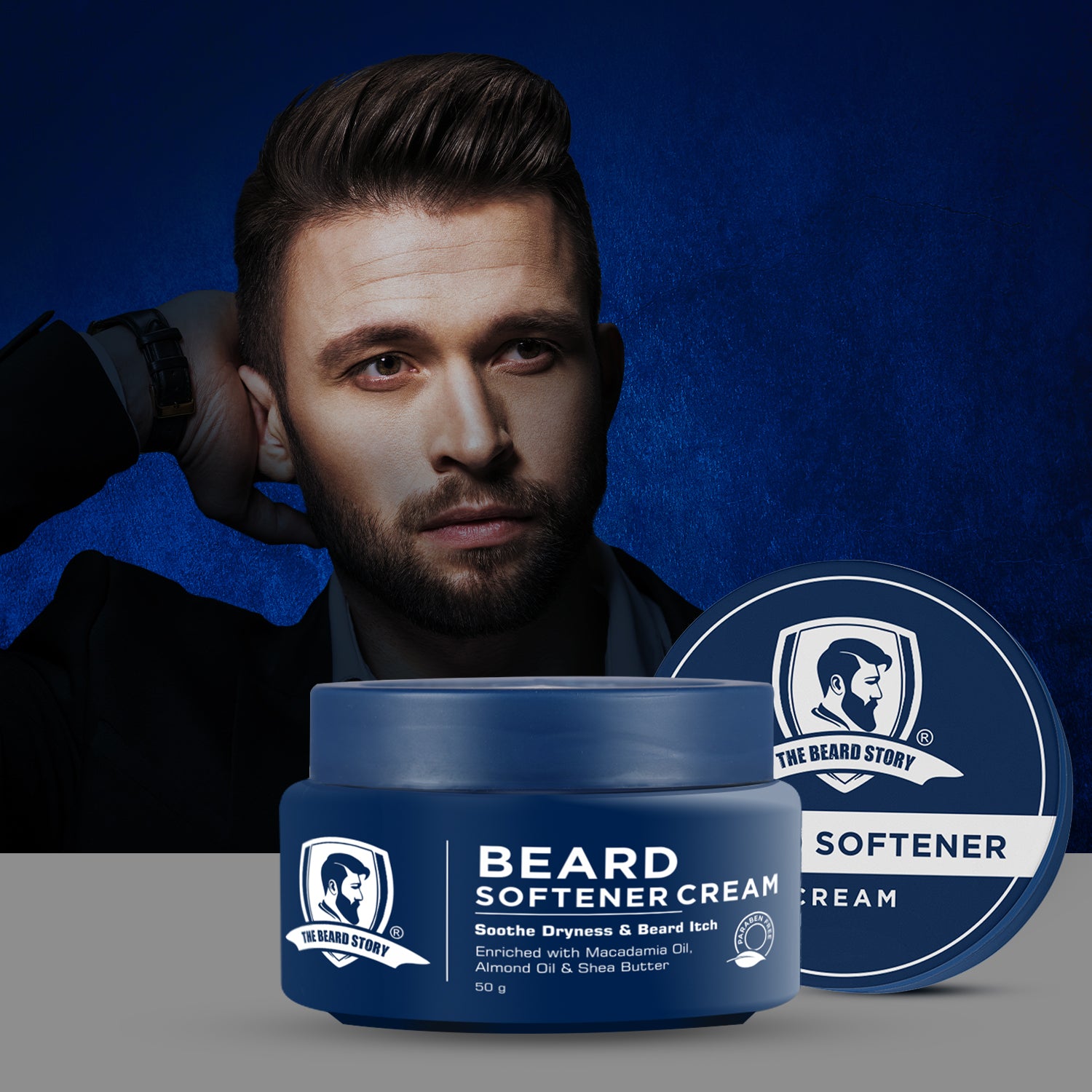 Beard Softener Cream | For Men | For Dry & Rough Beard | Vitamin E & Argan Oil | 50gm