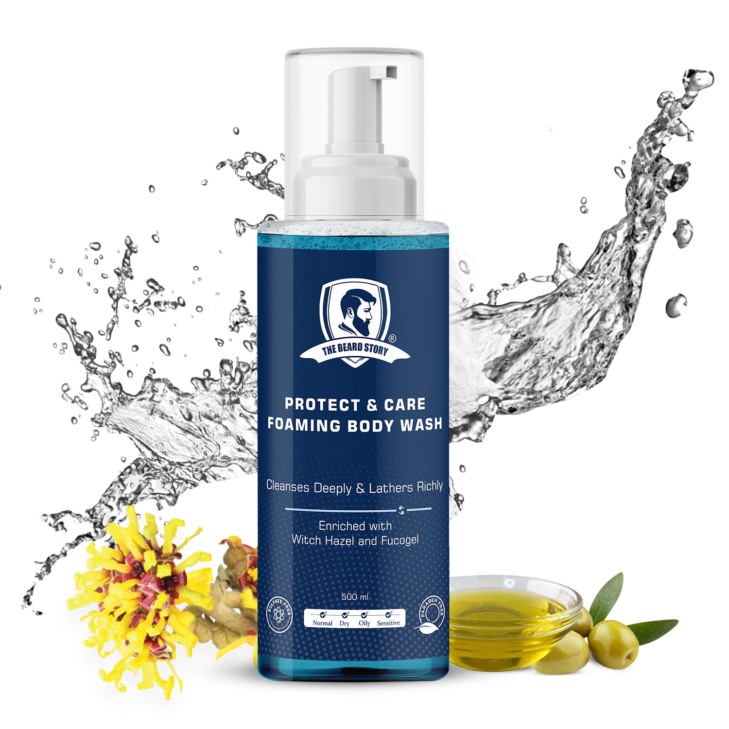 The Beard Story Protect & Care Foaming Body Wash. 500ml
