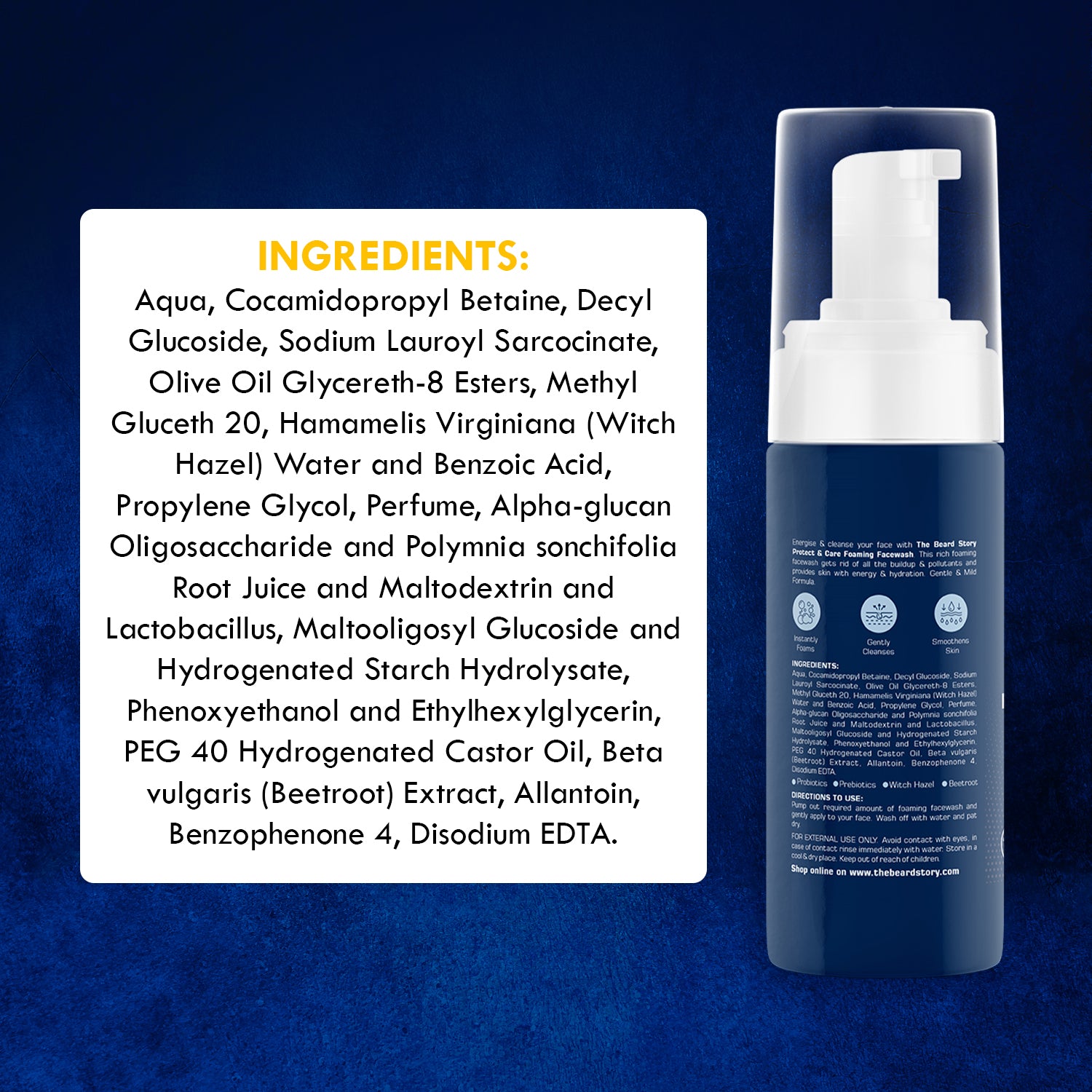 The Beard Story Protect & Care Foaming Facewash, 100ml