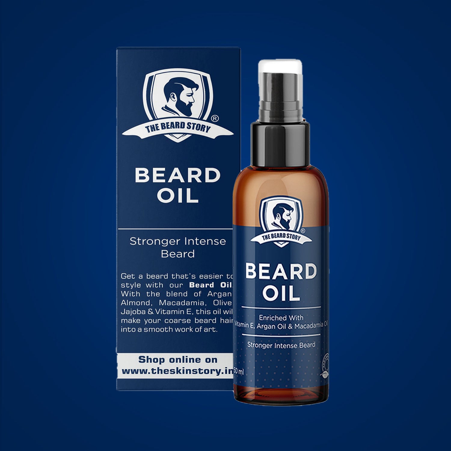 The Beard Story  Beard Oil For Grooming | For Men | Long Lasting Moisturisation | Non Sticky | Macadamia Oil, Olive Oil & Jojoba Oil | Pack of 2