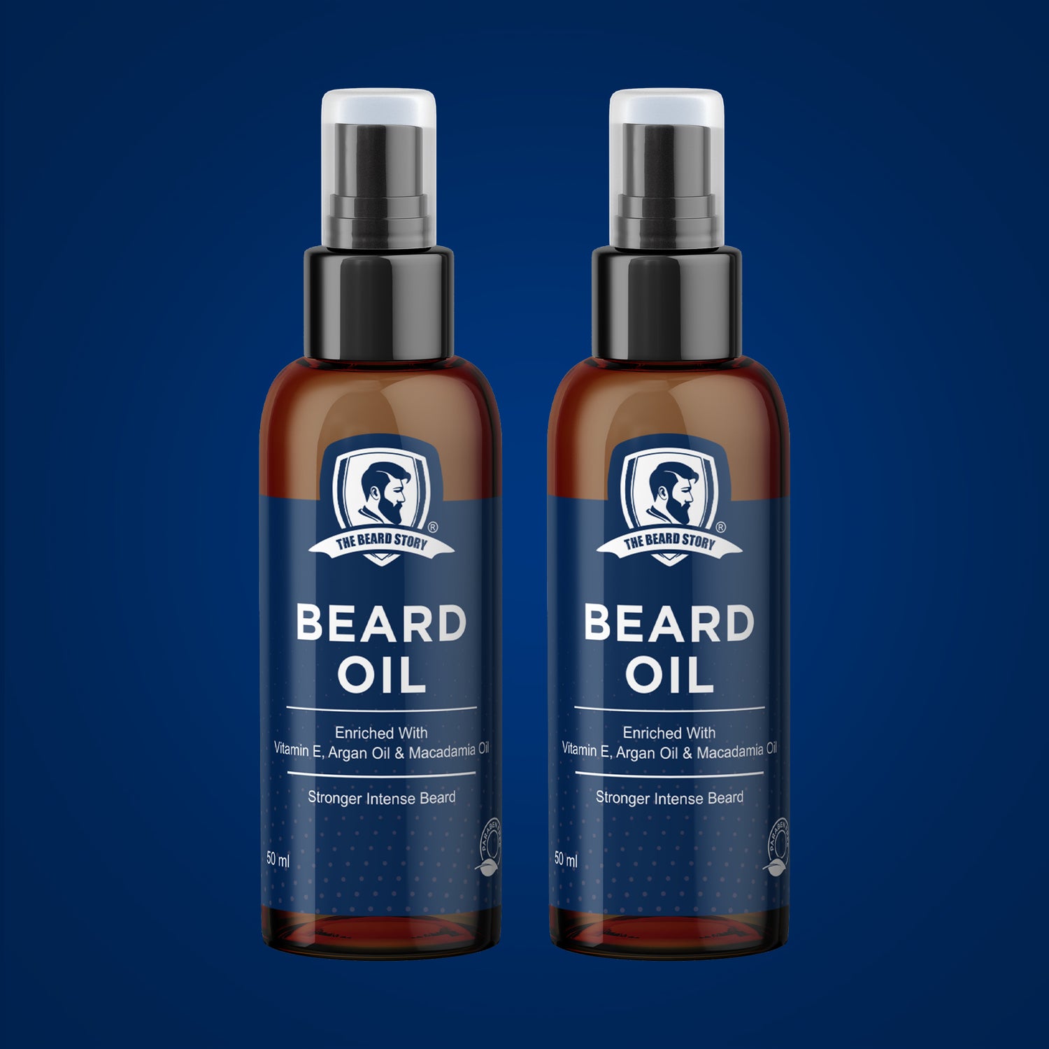 The Beard Story  Beard Oil For Grooming | For Men | Long Lasting Moisturisation | Non Sticky | Macadamia Oil, Olive Oil & Jojoba Oil | Pack of 2