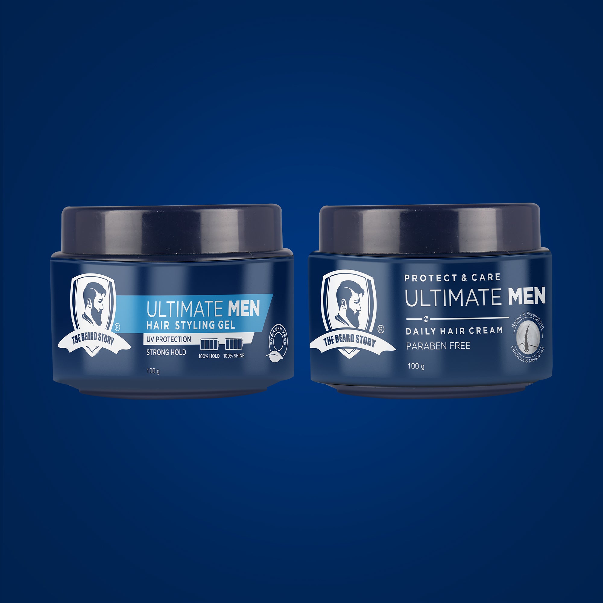 Hair Styling Combo | For Men | (Hair Cream & Hair Styling Gel) Strong Hold & Non Sticky | Strong & Nourished Hair