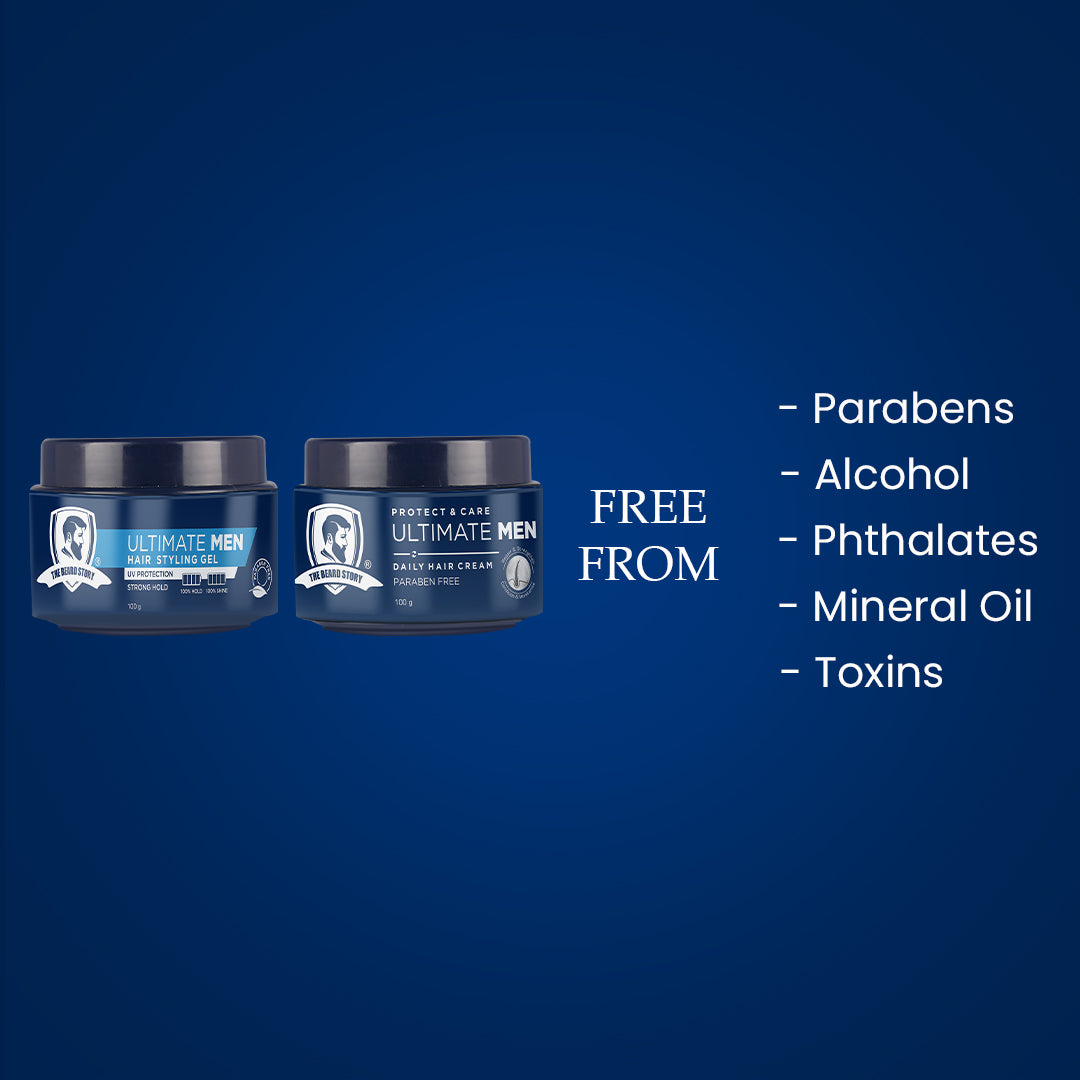 Hair Styling Combo | For Men | (Hair Cream & Hair Styling Gel) Strong Hold & Non Sticky | Strong & Nourished Hair