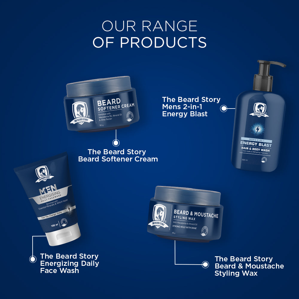 The Beard Story  Beard Oil For Grooming | For Men | Long Lasting Moisturisation | Non Sticky | Macadamia Oil, Olive Oil & Jojoba Oil | Pack of 2