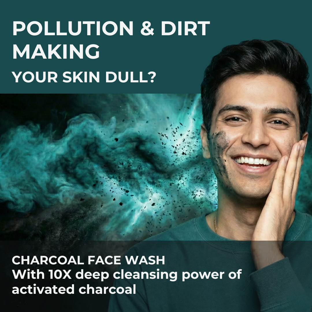 Facewash with Activated Charcoal | For Men | Anti Pollution &amp; Dirt Absorbent | 100g