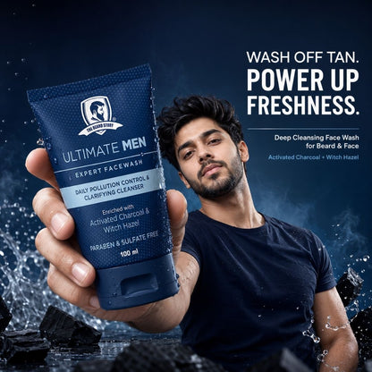 Facewash with Activated Charcoal | For Men | Anti Pollution &amp; Dirt Absorbent | 100g