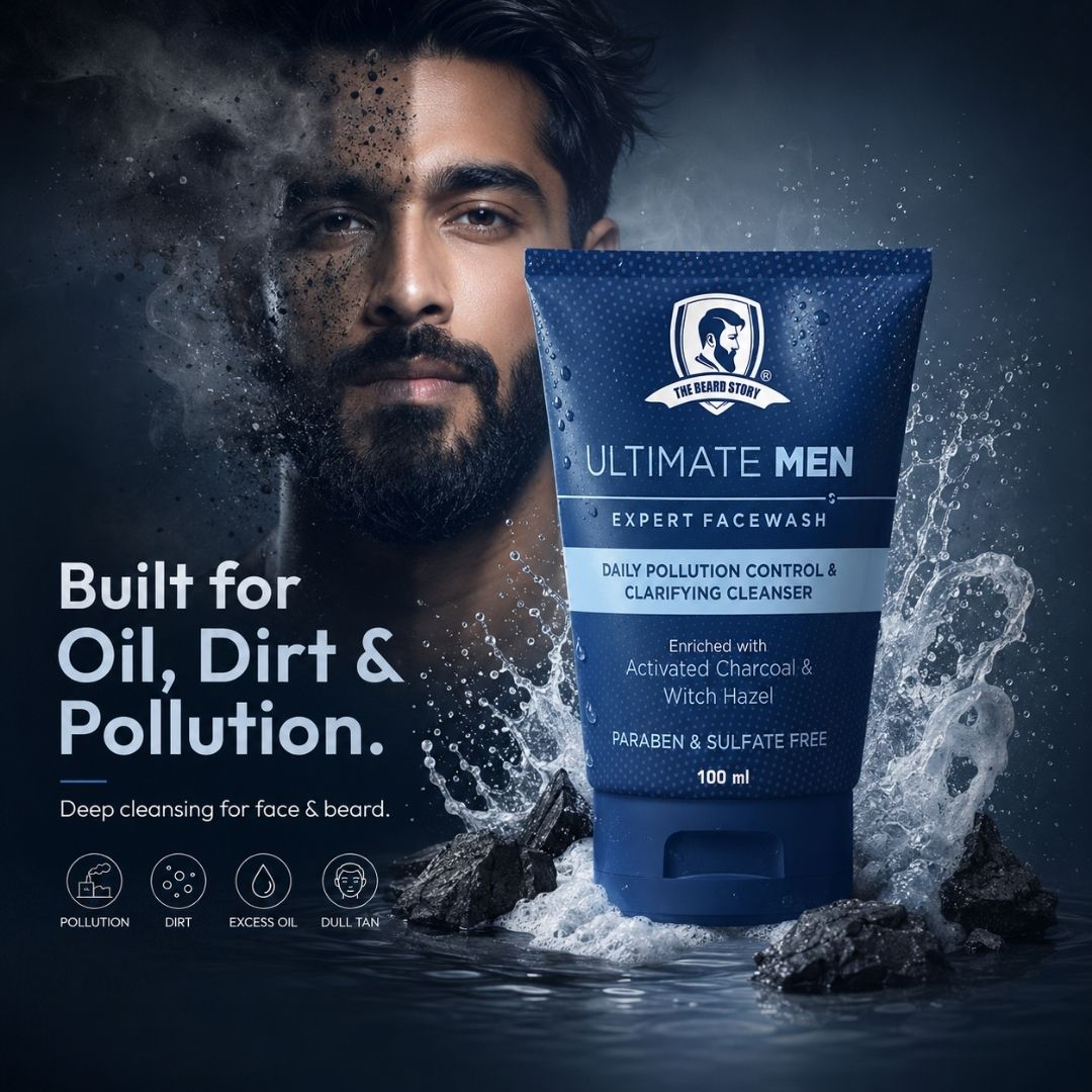 Facewash with Activated Charcoal | For Men | Anti Pollution &amp; Dirt Absorbent | 100g