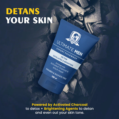 Facewash with Activated Charcoal | For Men | Anti Pollution &amp; Dirt Absorbent | 100g