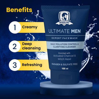 Facewash with Activated Charcoal | For Men | Anti Pollution &amp; Dirt Absorbent | 100g