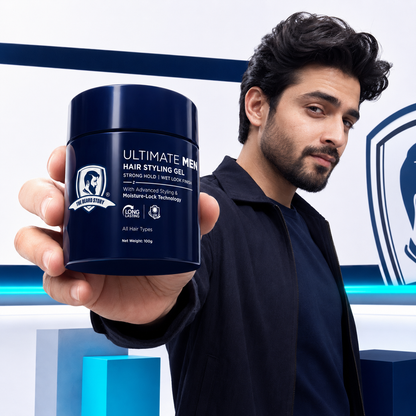 Hair Styling Gel | For Men | Strong Hold | UV Protection | Long Lasting Shine | Non Sticky | 100g