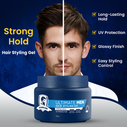 Hair Styling Gel | For Men | Strong Hold | UV Protection | Long Lasting Shine | Non Sticky | 100g