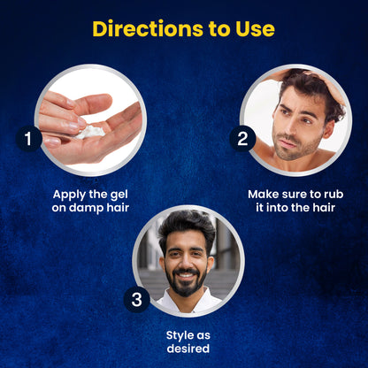 Hair Styling Gel | For Men | Strong Hold | UV Protection | Long Lasting Shine | Non Sticky | 100g