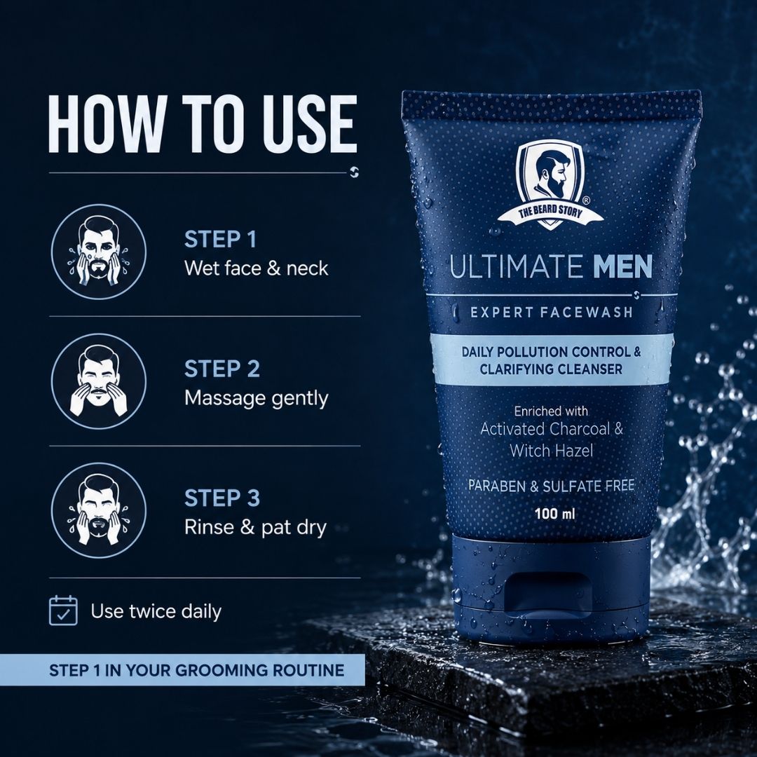 Facewash with Activated Charcoal | For Men | Anti Pollution &amp; Dirt Absorbent | 100g
