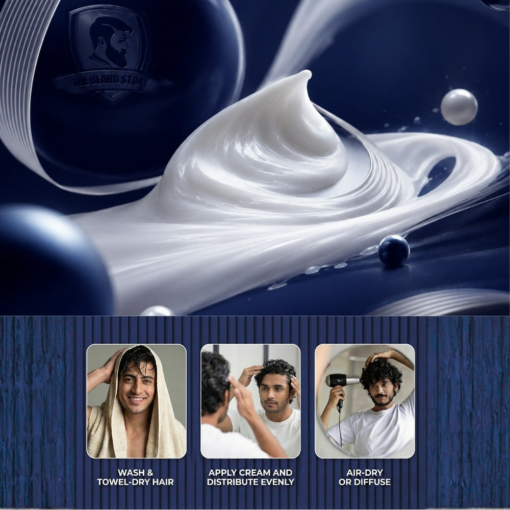 Hair Protect Cream | For Men | For Dry &amp; Rough Hair | UV protection | Vitamin E &amp; Argan Oil | 100gm