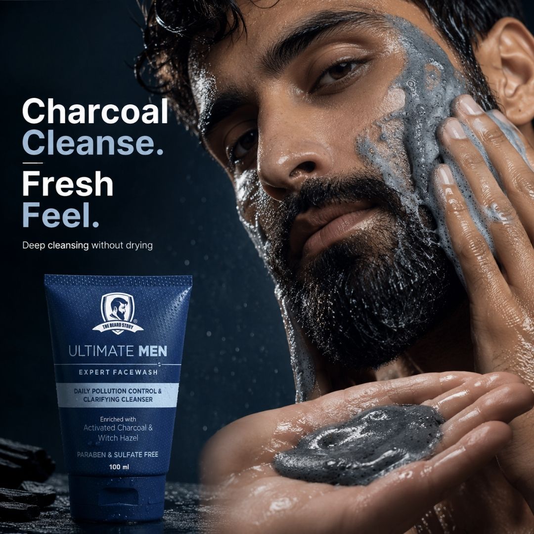 Facewash with Activated Charcoal | For Men | Anti Pollution &amp; Dirt Absorbent | 100g