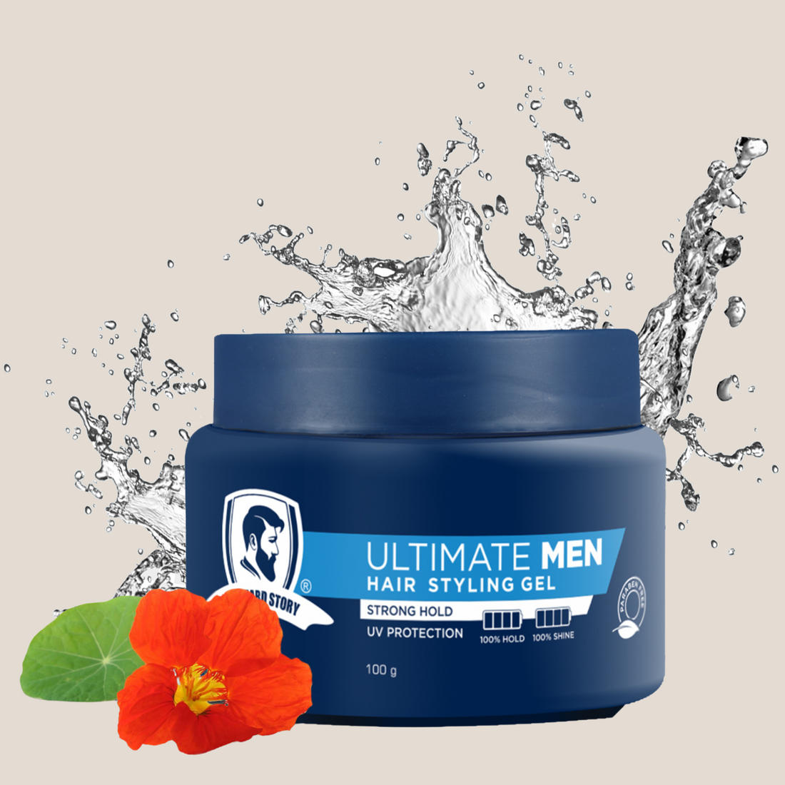 Hair Styling Gel | For Men | Strong Hold | UV Protection | Long Lasting Shine | Non Sticky | 100g