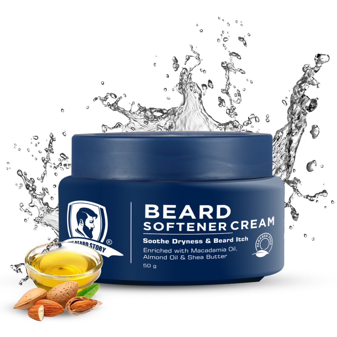 Beard Softener Cream | For Men | For Dry &amp; Rough Beard | Vitamin E &amp; Argan Oil  | 50gm