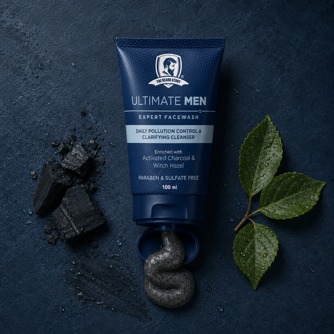 Facewash with Activated Charcoal | For Men | Anti Pollution &amp; Dirt Absorbent | 100g