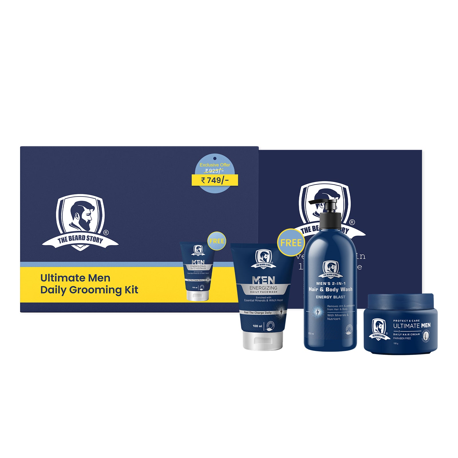 The Beard Story Ultimate Men Daily Grooming Kit